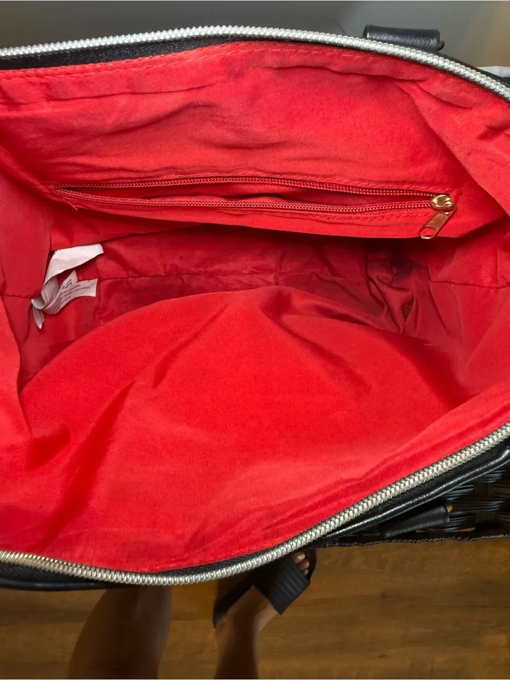 Loungefly Black Satchel with Red Polka Dot Bow